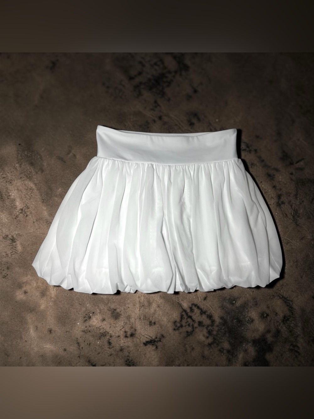 T/S by Thrive White Bubble Skirt Skort Medium